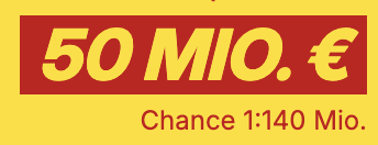 Lotto24: 50 Millionen im Jackpot bei 6aus49 - 3 Felder für 0,10 € statt 4,70 €