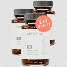 PURE BIO CBD 18 (10%) Soft-Kapseln ★ 2 + 1 GRATIS